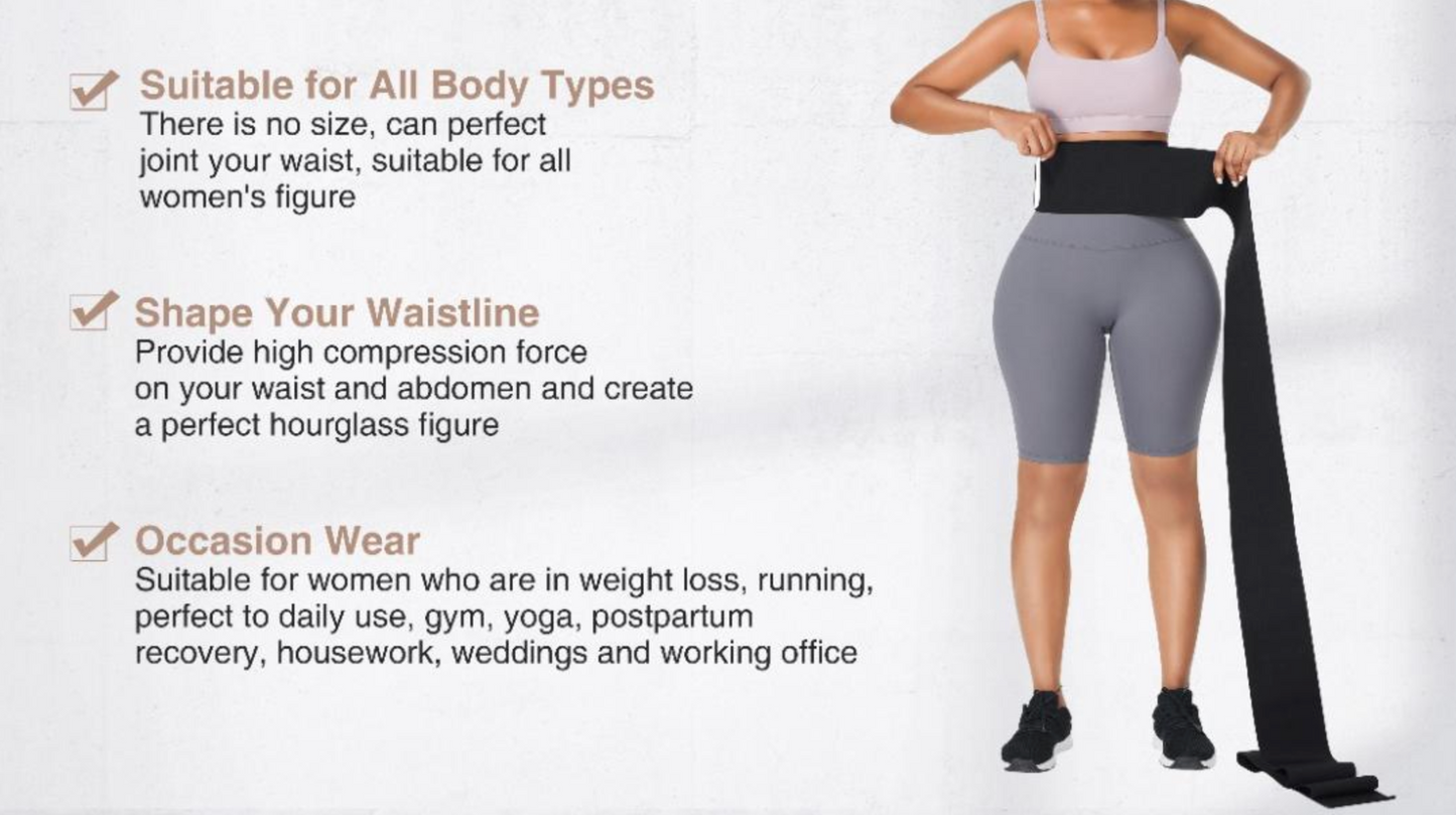 Latex Waist Trainer Wrap Band ONE SIZE